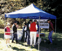 PSkF Display Tent in use by the North Shore Streamkeepers