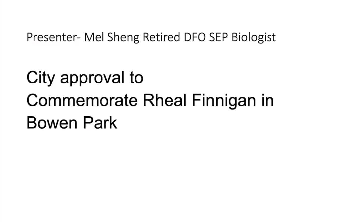 Rheal Finnigan: City Approval to Commemorate in Bowen Park