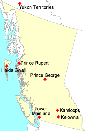 Map of British Columbia